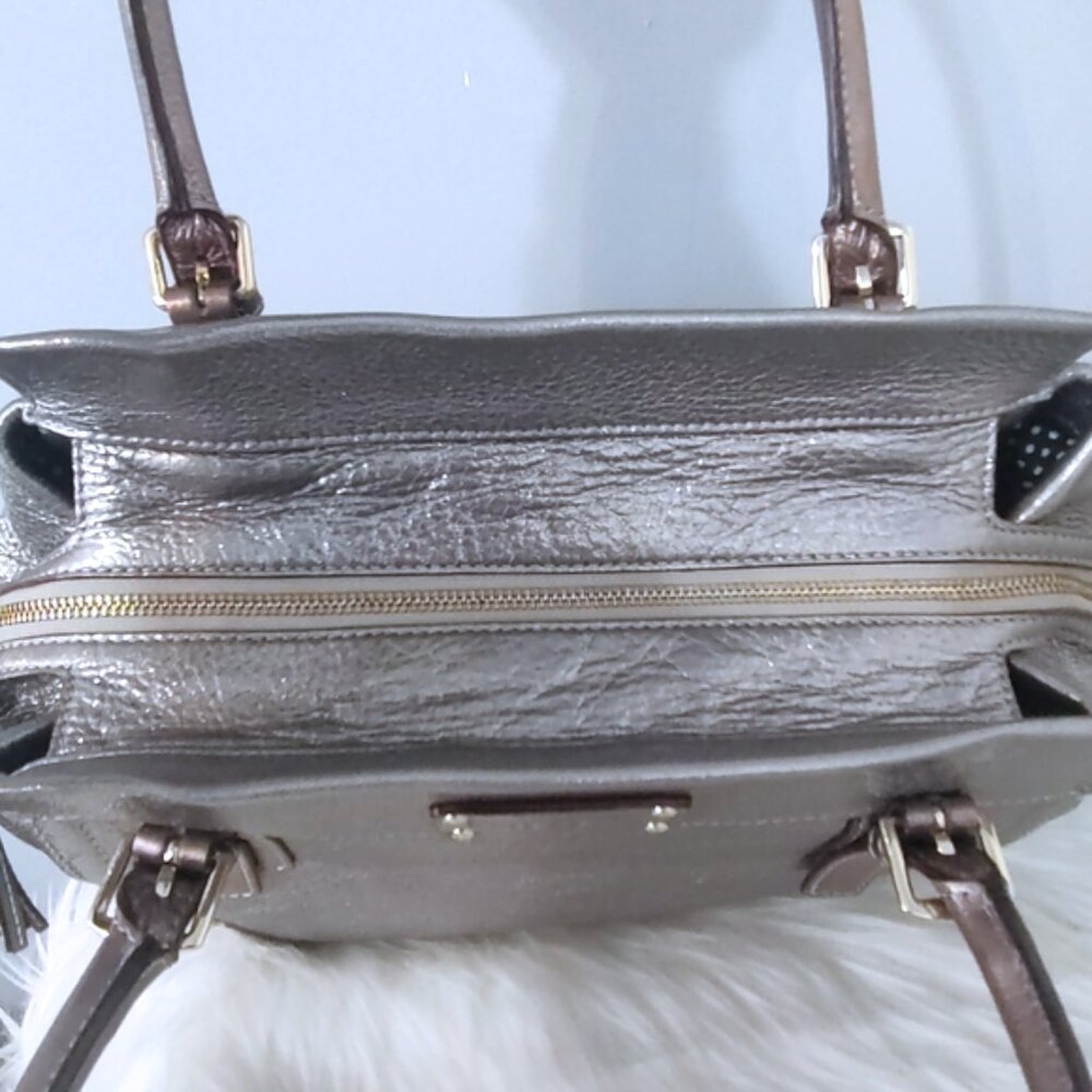 Kate Spade Cheltenham Y2K metallic Addison satchel vintage EUC - Picture 6 of 11